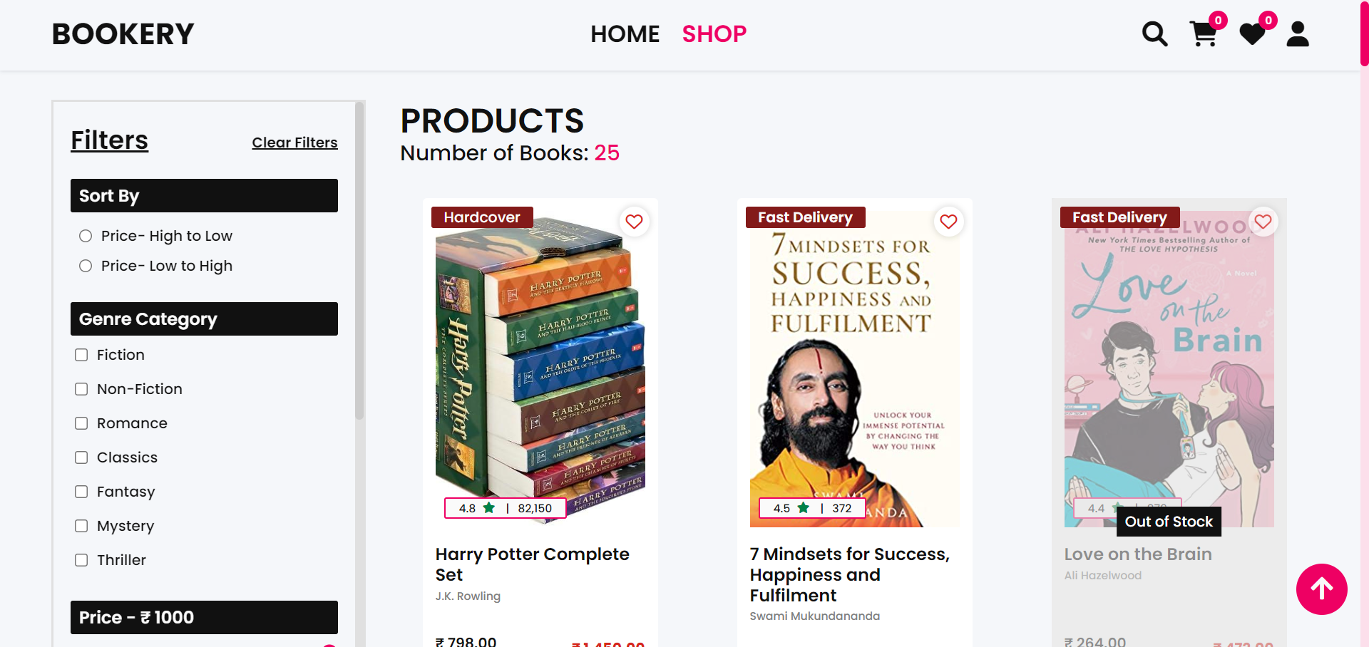 bookery ecommerce app